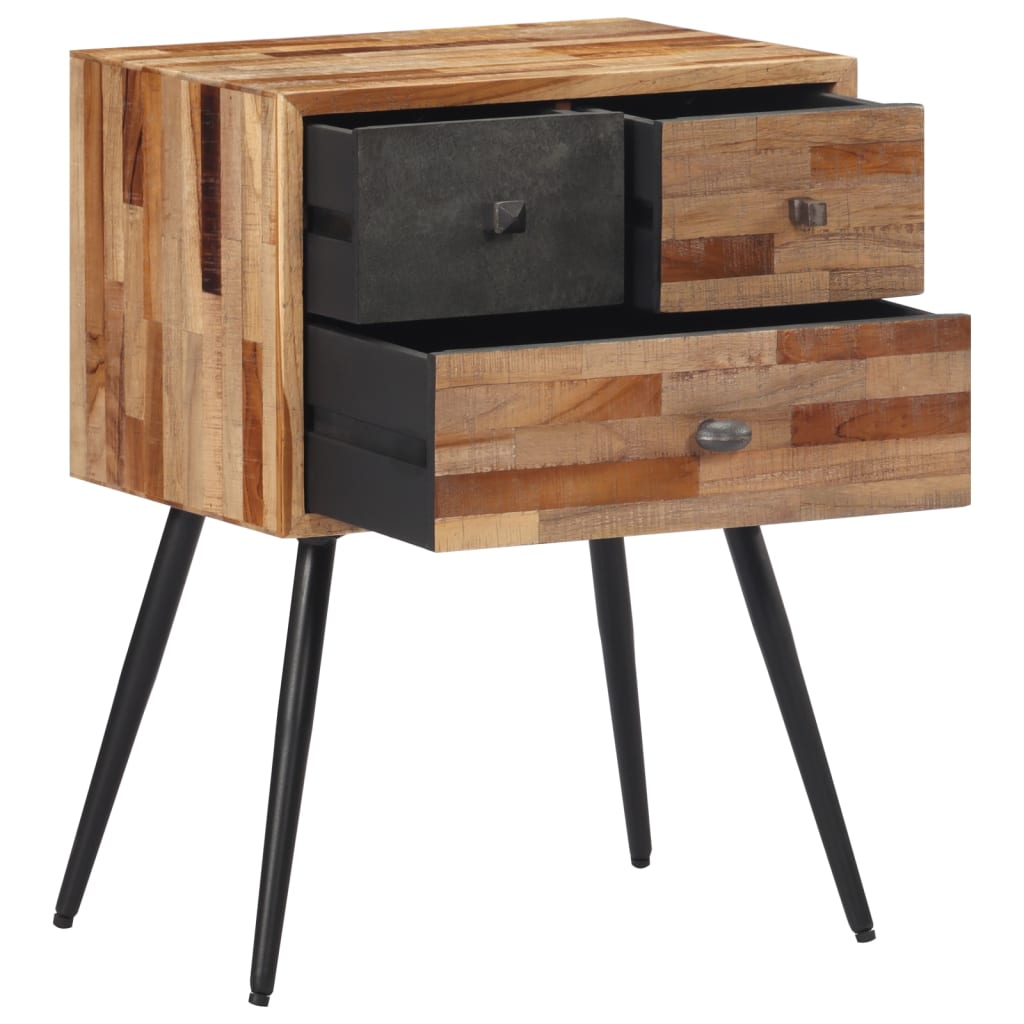 Sängbord Nattduksbord Trä 47x31,5x60 cm massiv teak