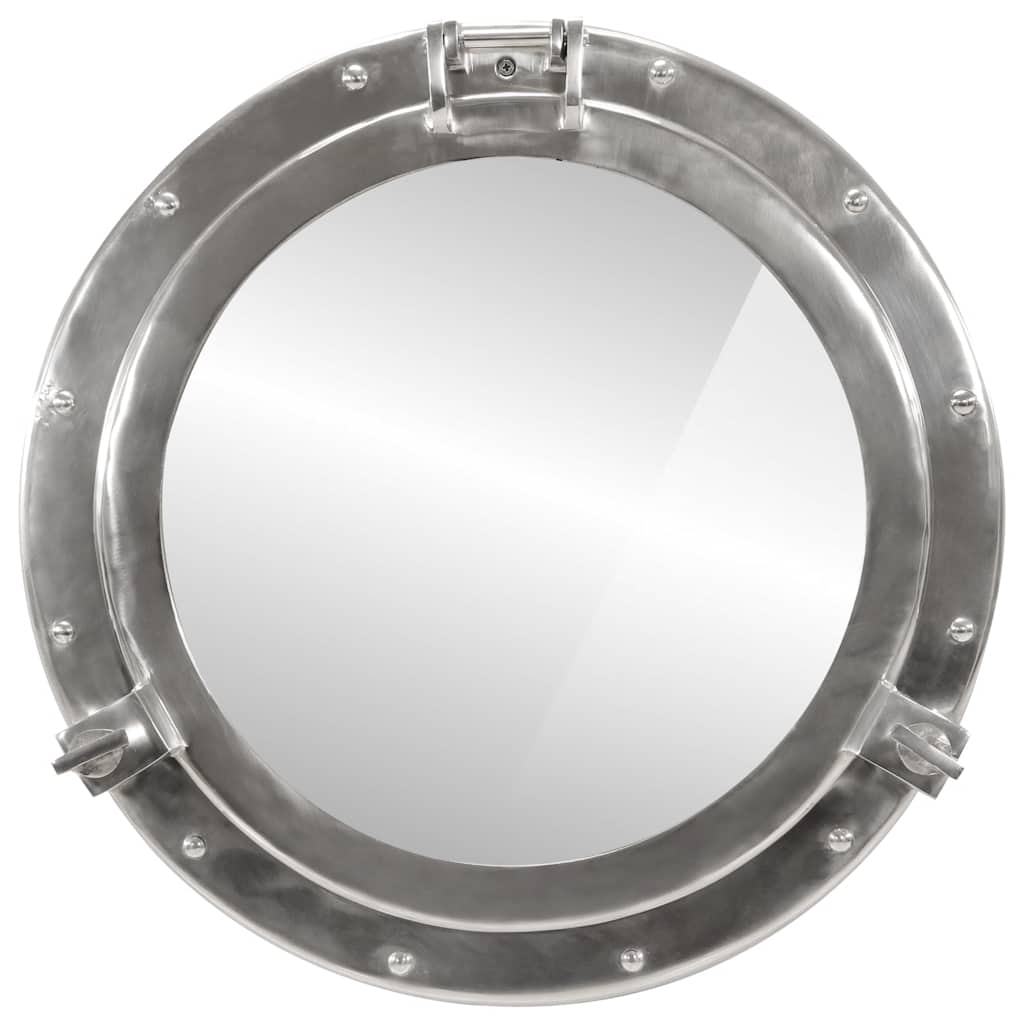 Väggspegel Ø50 aluminium och glas