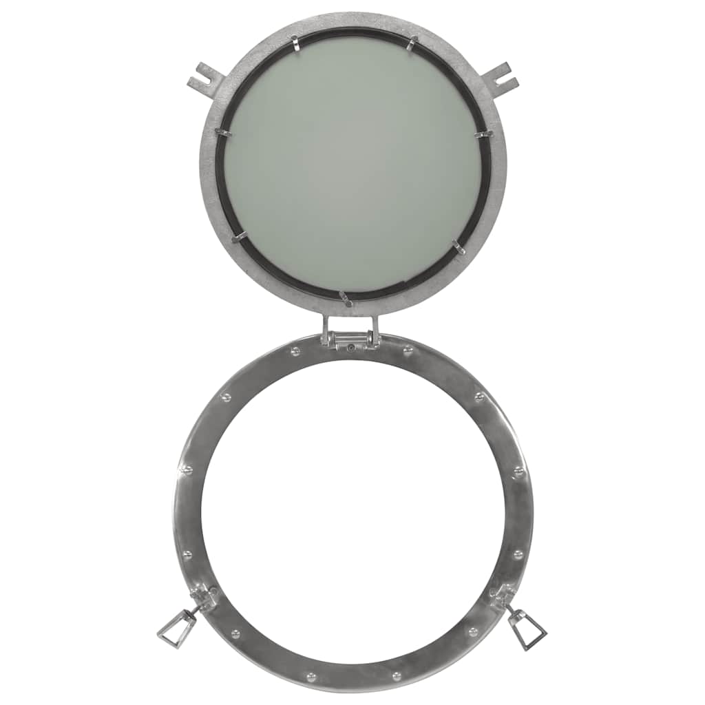 Väggspegel Ø50 aluminium och glas