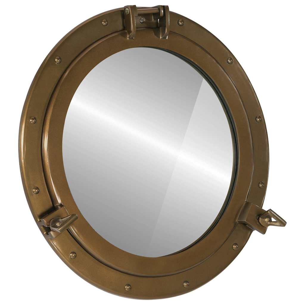 Väggspegel Ø50 aluminium och glas