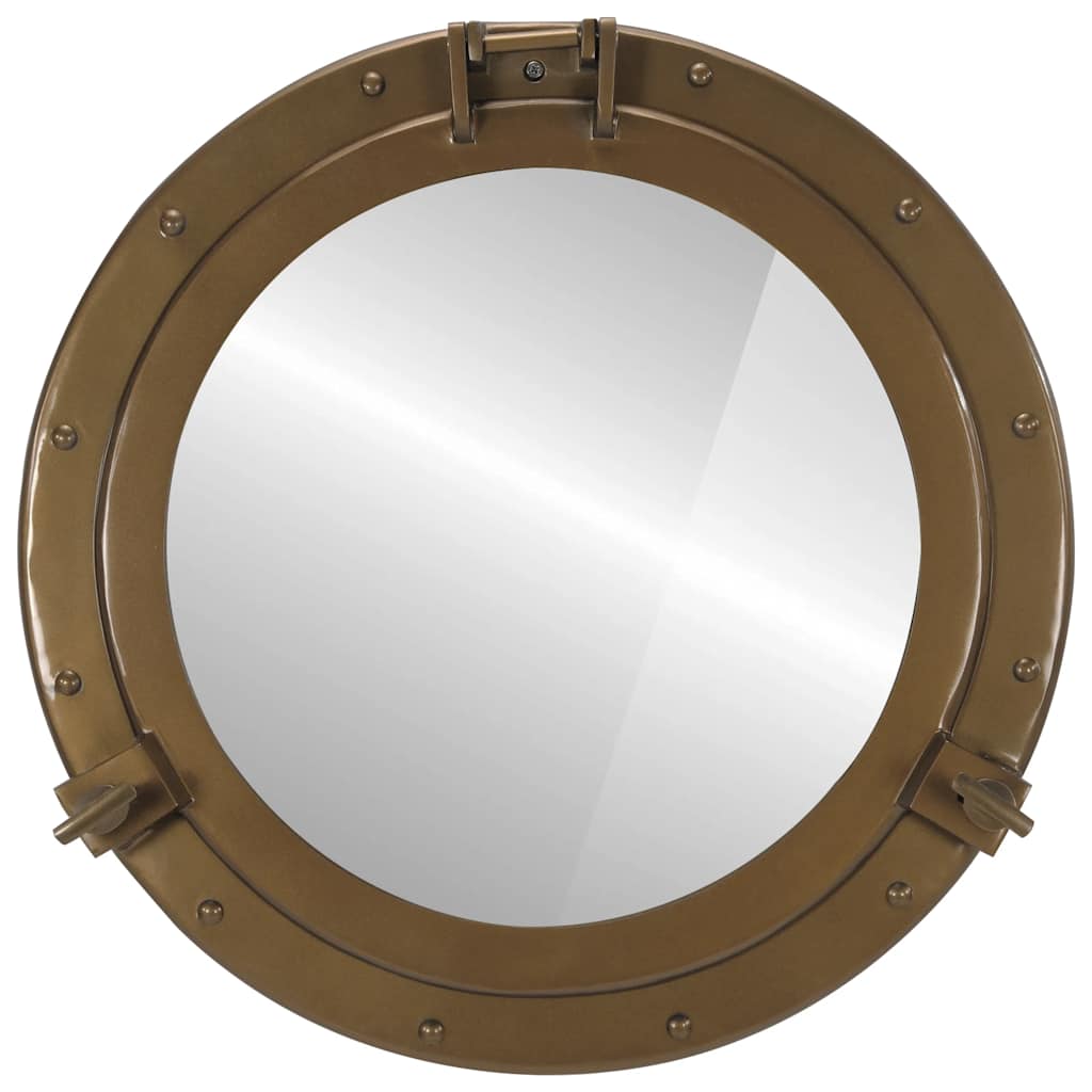 Väggspegel Ø50 aluminium och glas