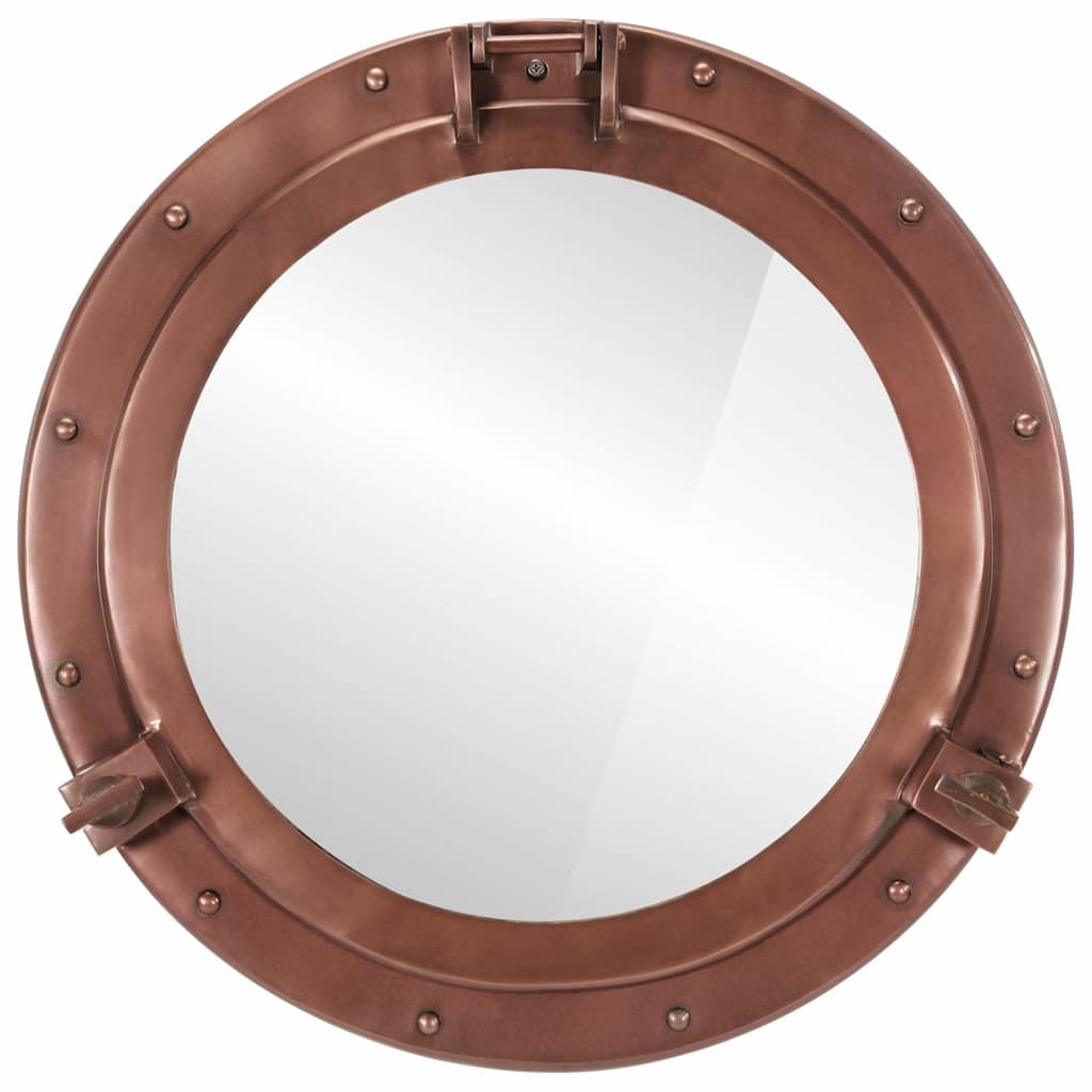 Väggspegel Ø50 aluminium och glas