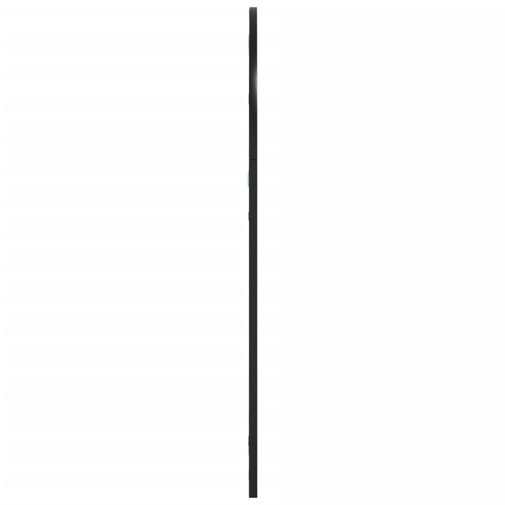 Väggspegel Svart 60x90 cm bågformad järn