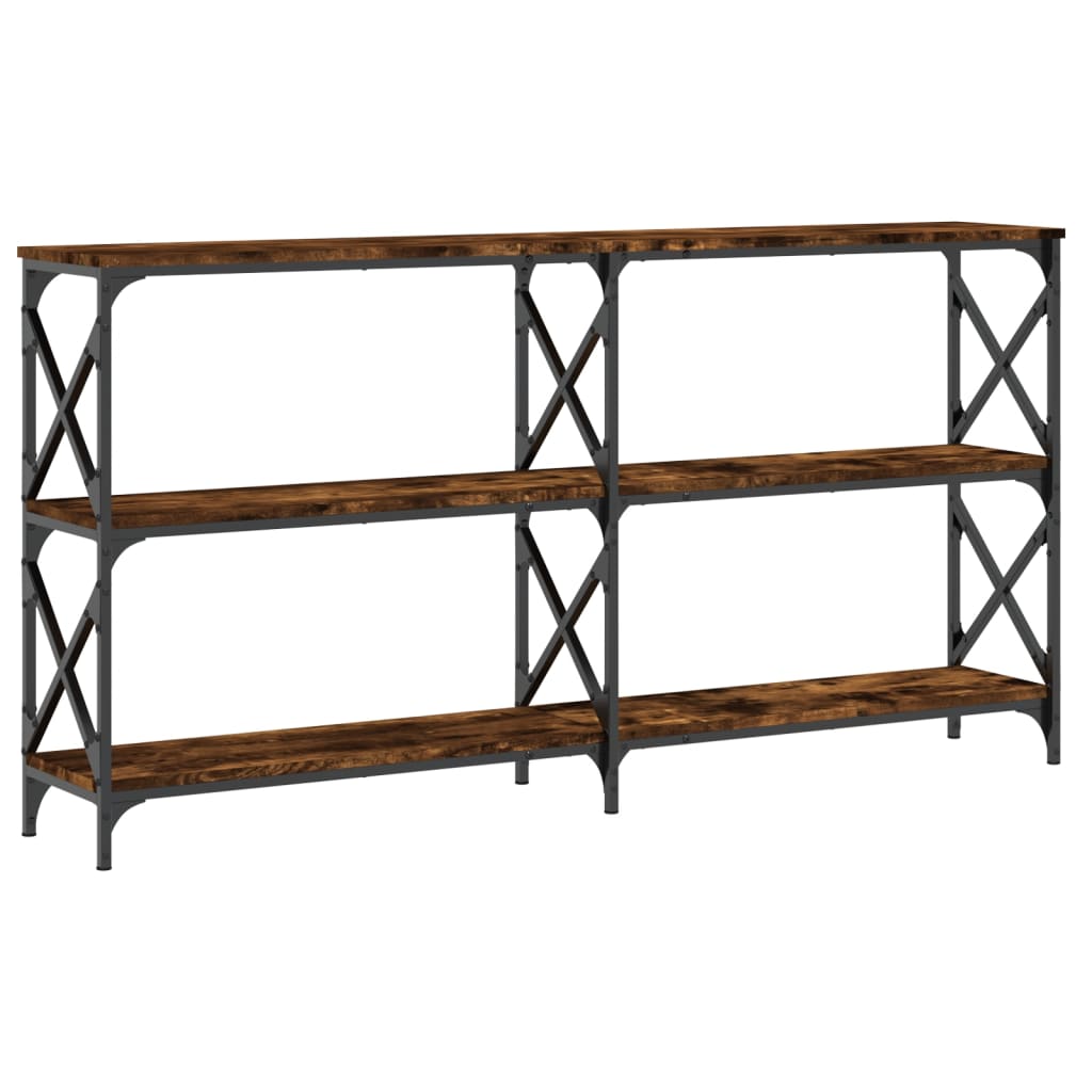 Avlastningsbord Konsollbord Rökfärgad Ek 156x28x80,5 cm