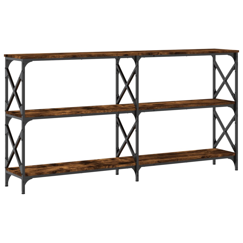 Avlastningsbord Konsollbord Rökfärgad Ek 156x28x80,5 cm