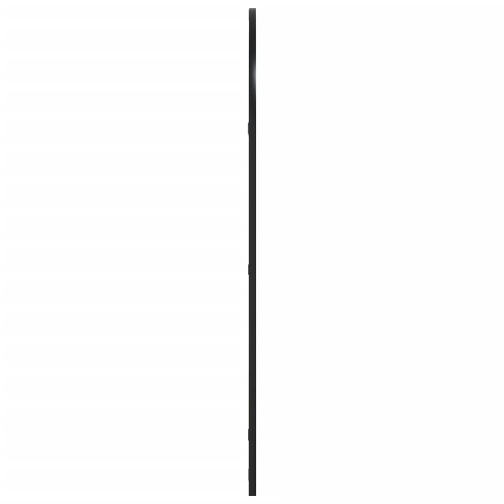 Väggspegel Svart 60x100 cm bågformad järn