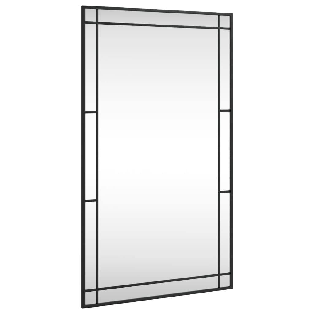 Väggspegel Svart 60x100 cm rektangulär järn