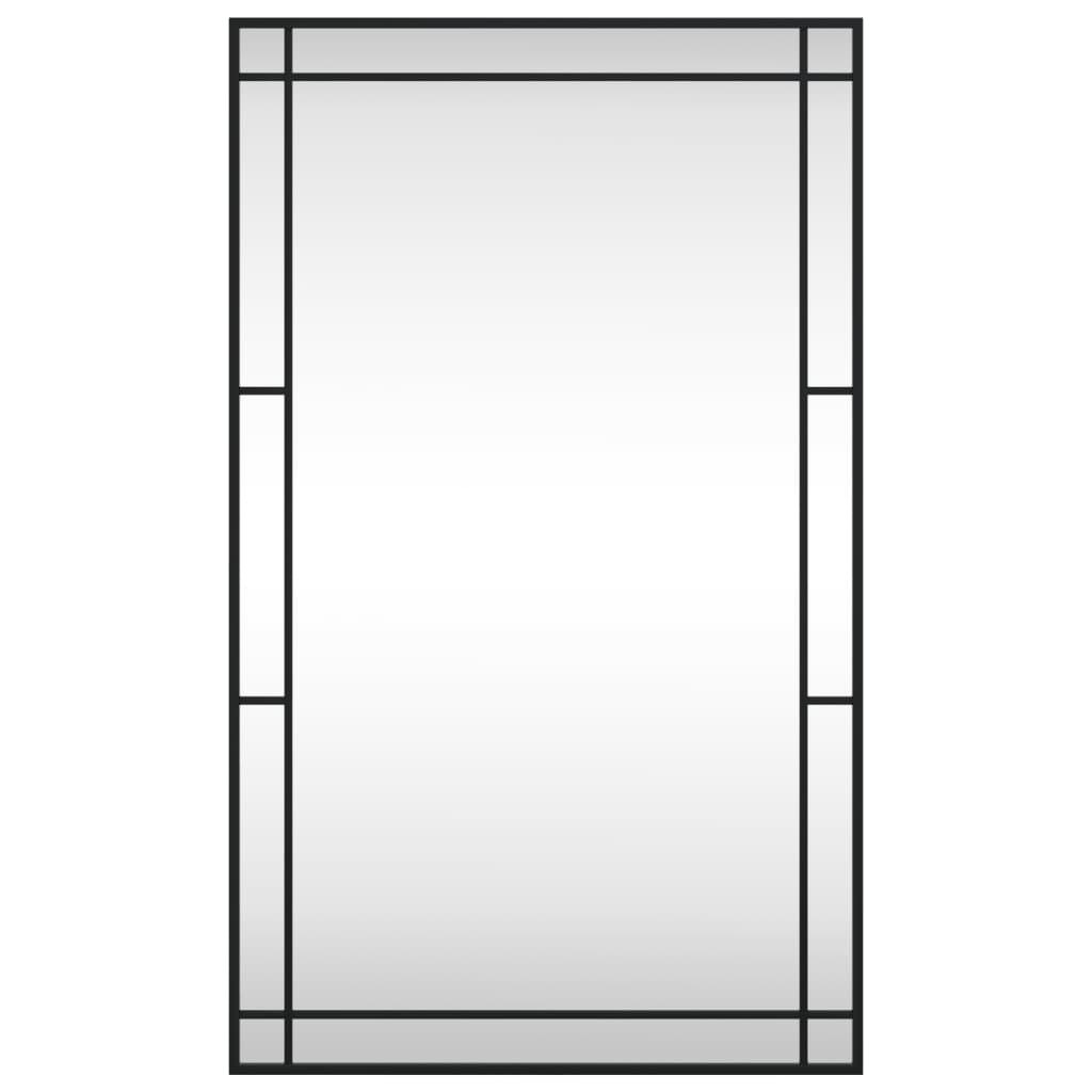 Väggspegel Svart 60x100 cm rektangulär järn