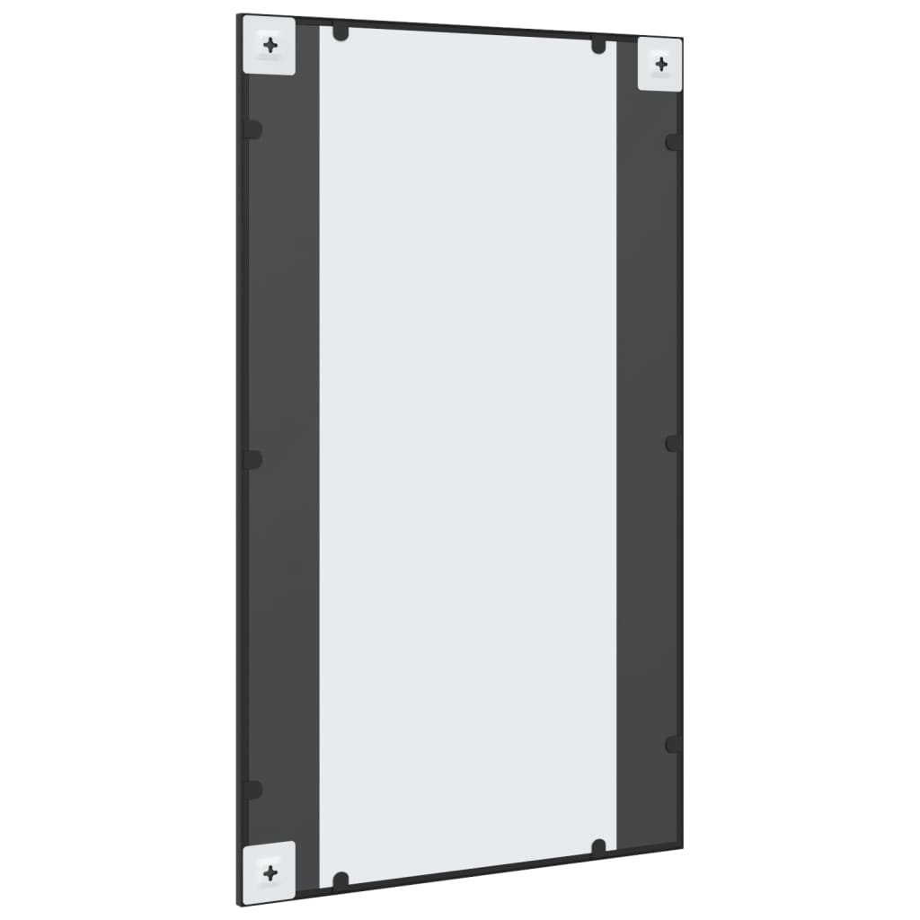 Väggspegel Svart 60x100 cm rektangulär järn