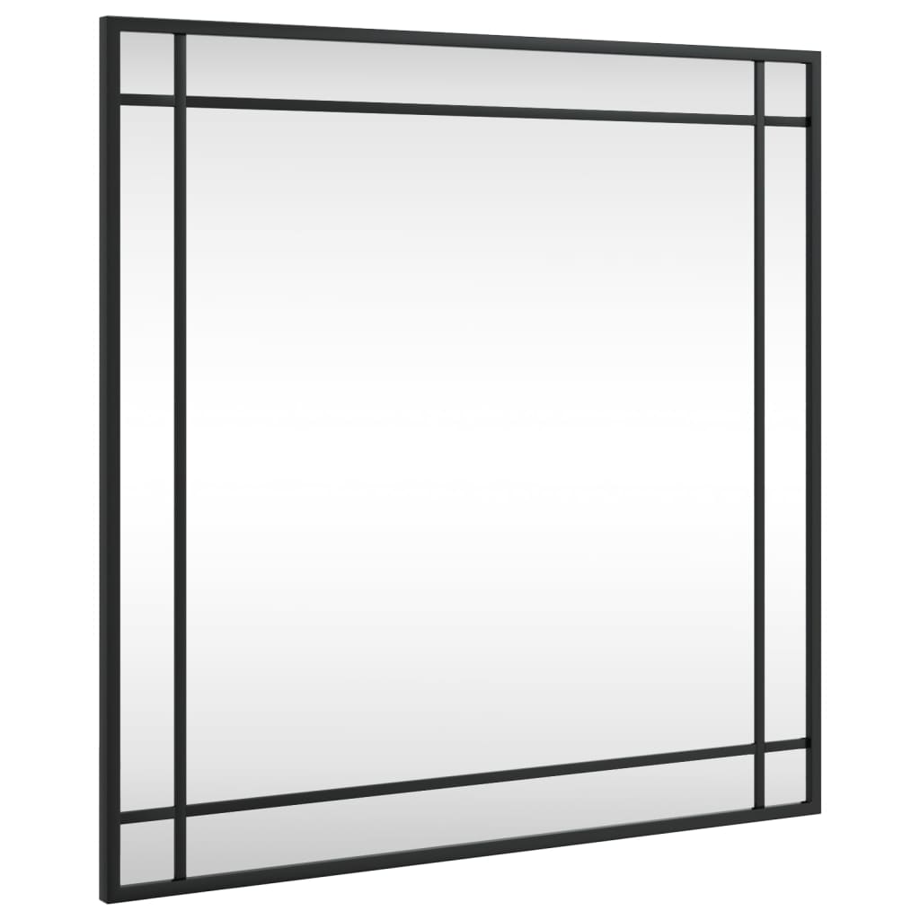 Väggspegel Svart 60x60 cm fyrkantig järn