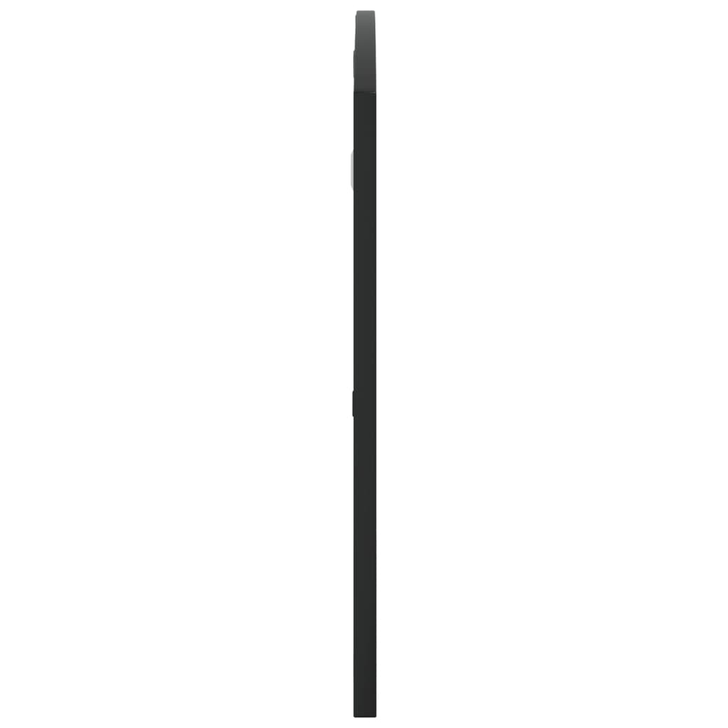 Väggspegel Svart 100x50 cm bågformad järn
