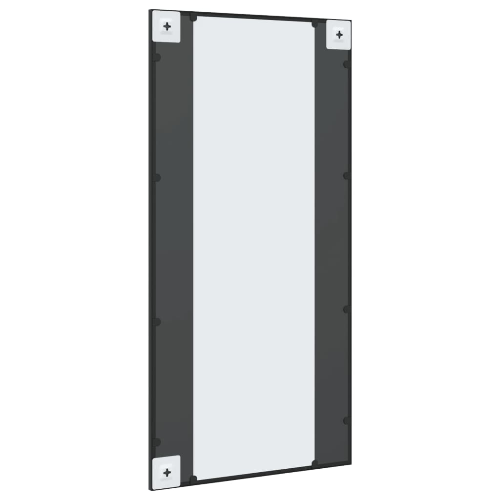 Väggspegel Svart 50x100 cm rektangulär järn