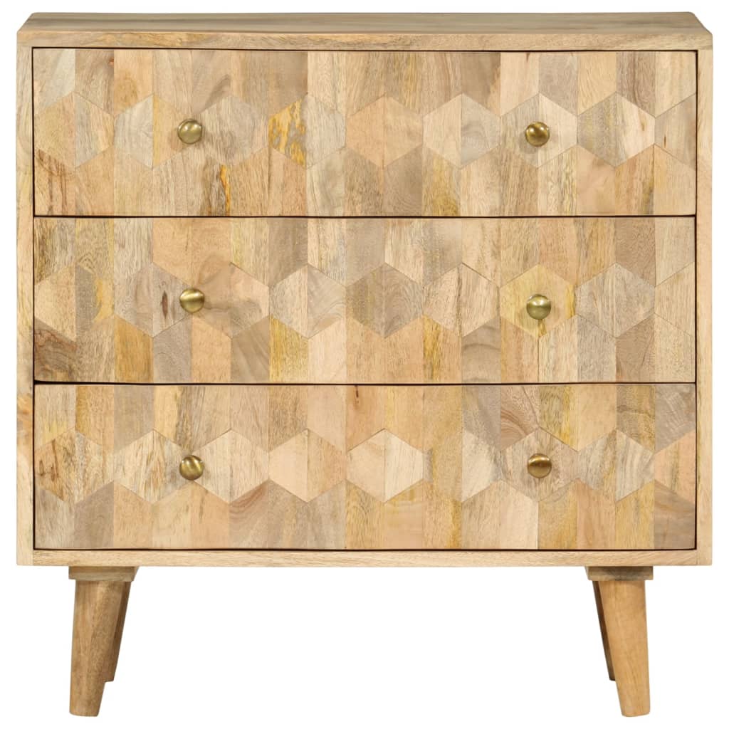Byrå 70x35x70 cm massivt mangoträ