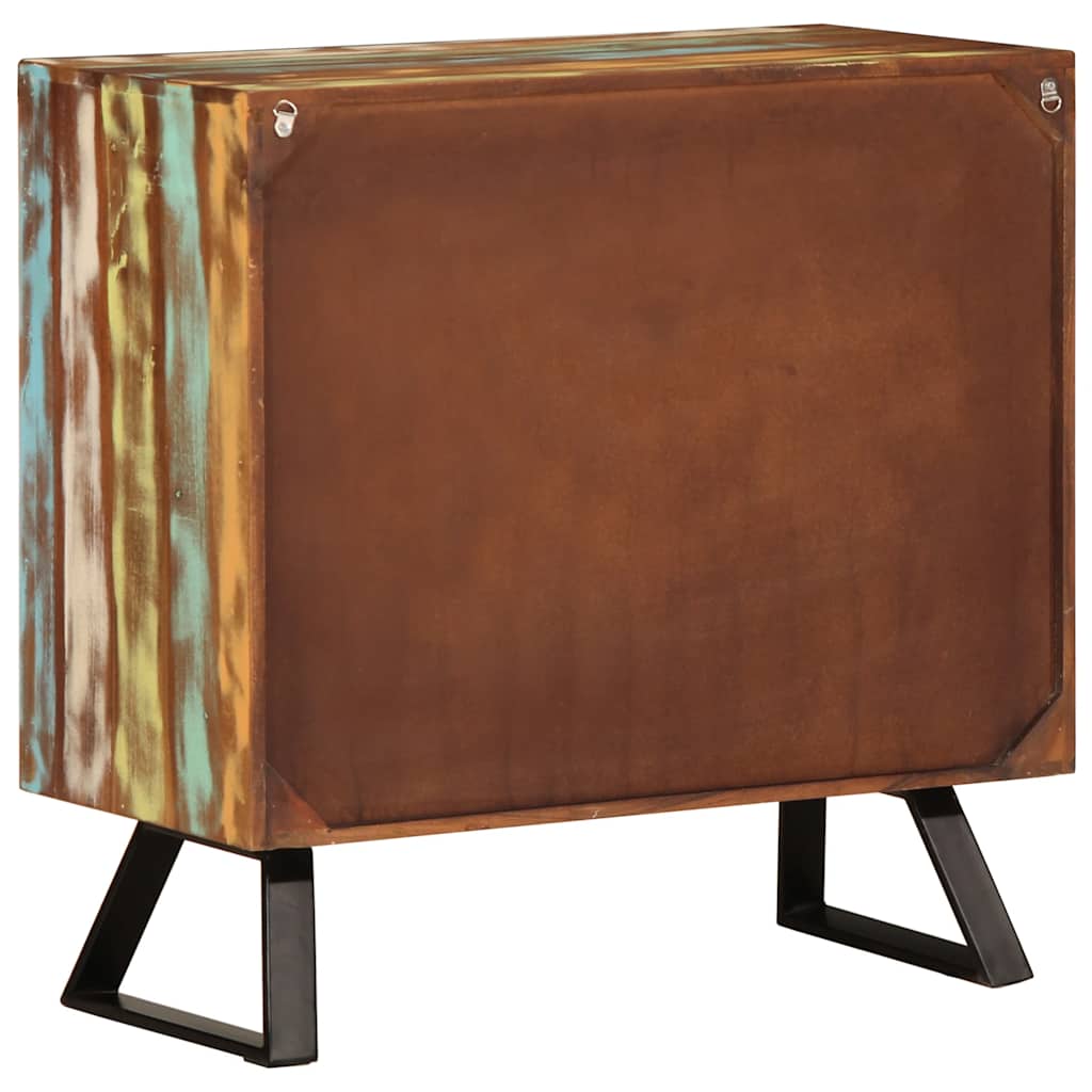 Byrå Trä flerfärgad 70x35x70 cm massivt återvunnet trä