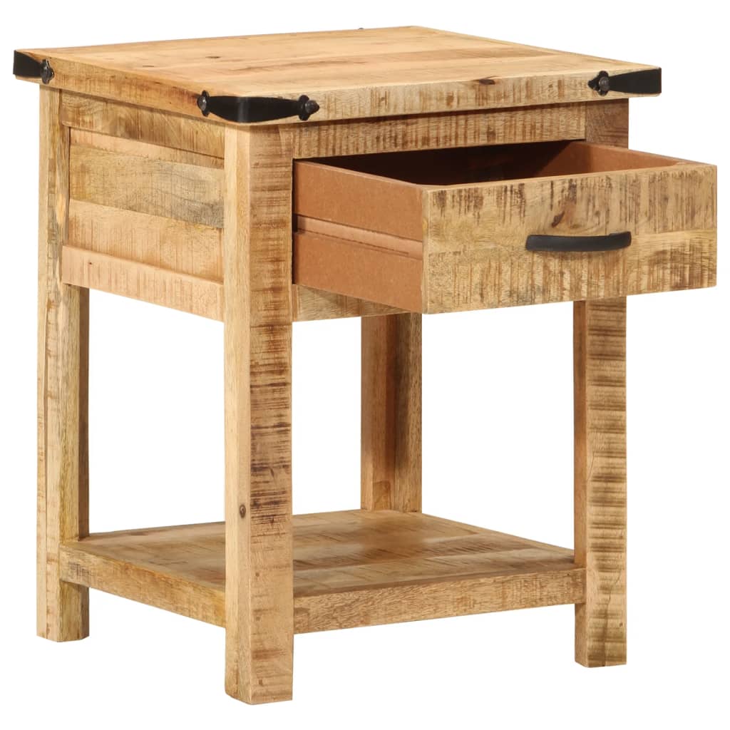 Sängbord Nattduksbord Trä 40x40x50 cm massivt mangoträ