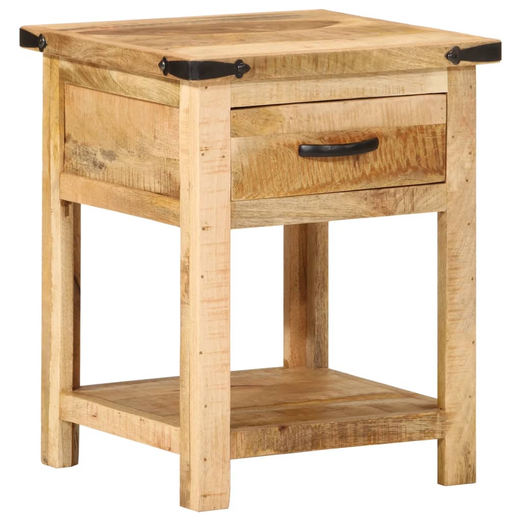 Sängbord Nattduksbord Trä 40x40x50 cm massivt mangoträ