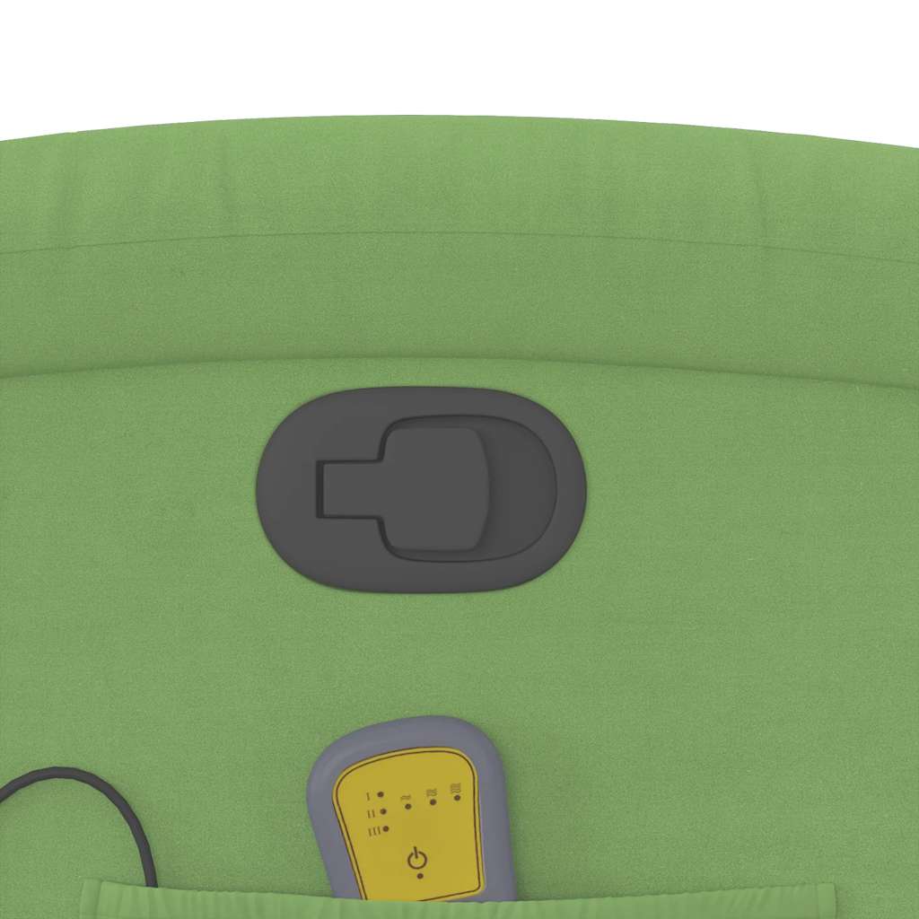 Elektrisk Massagefåtölj Grön Ljusgrön med uppresningshjälp sammet