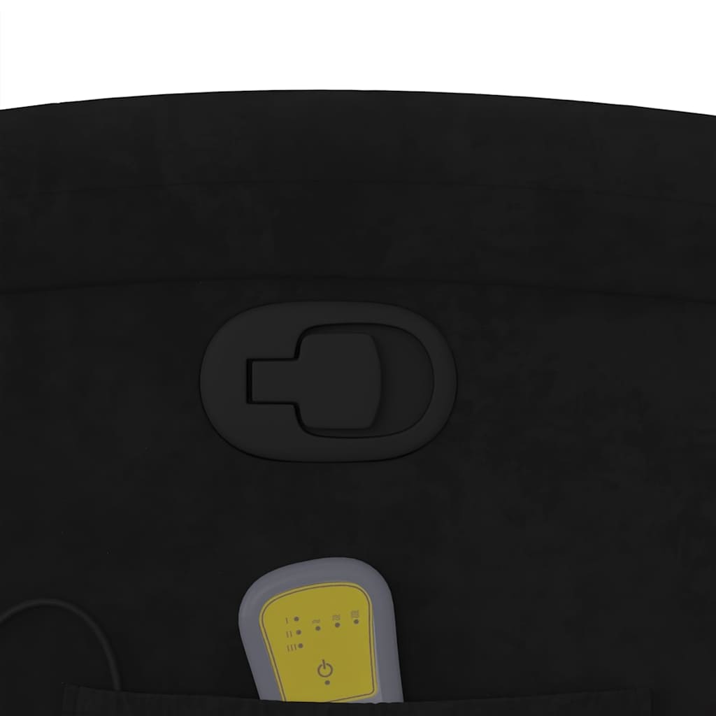 Elektrisk Massagefåtölj Svart sammet