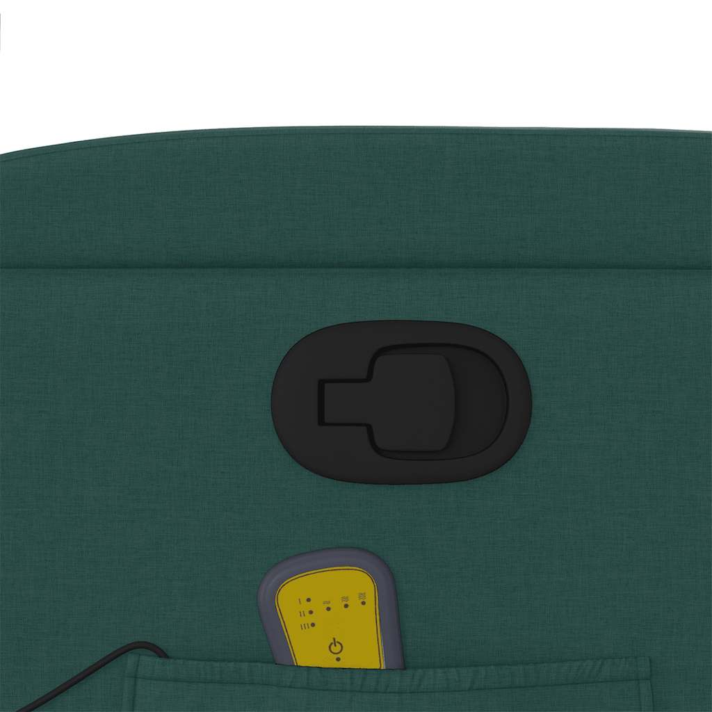 Elektrisk Massagefåtölj Grön Mörkgrön tyg