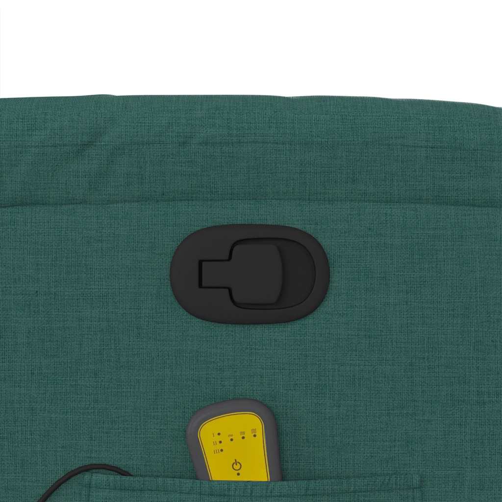 Elektrisk Massagefåtölj Grön Mörkgrön tyg