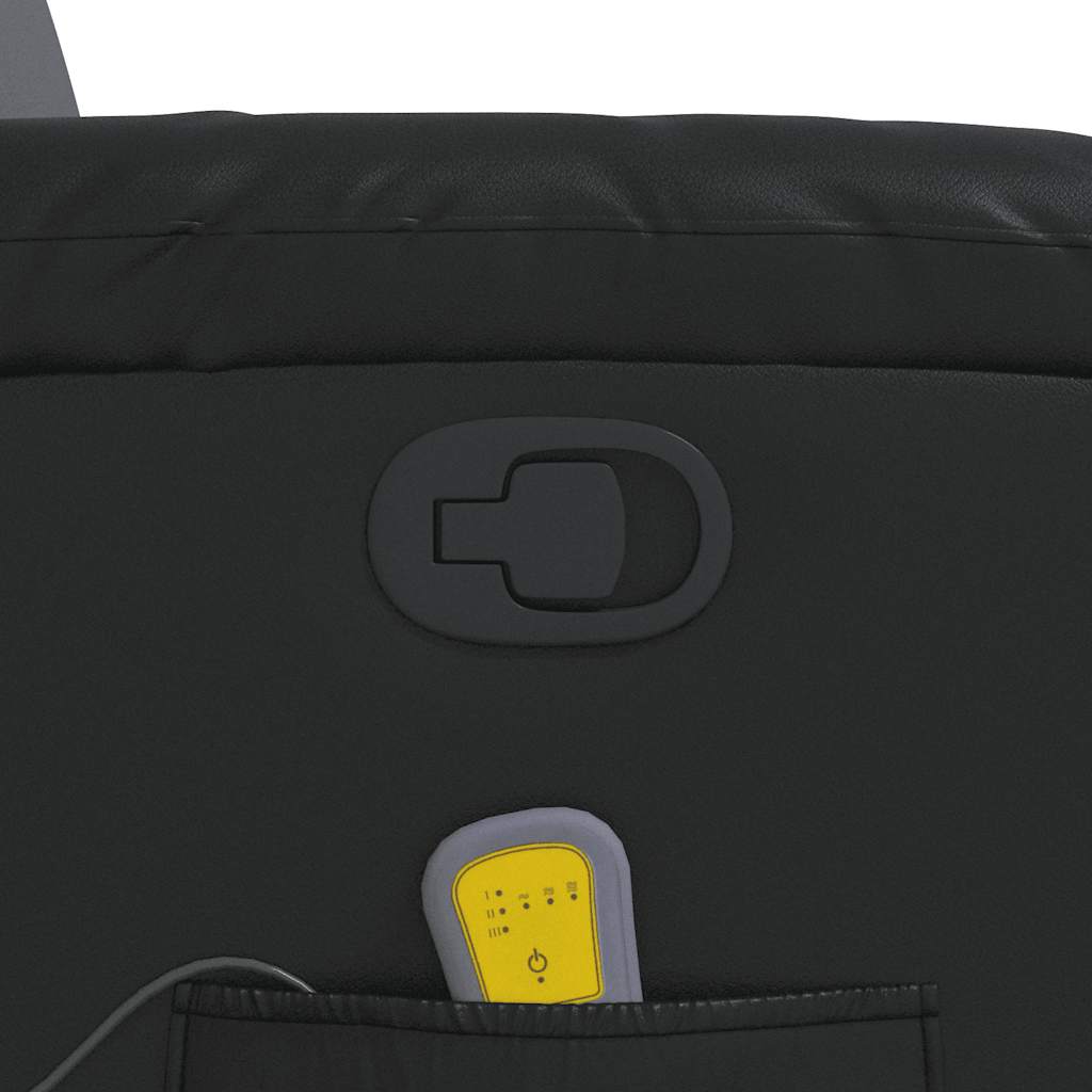 Elektrisk Massagefåtölj Svart konstläder