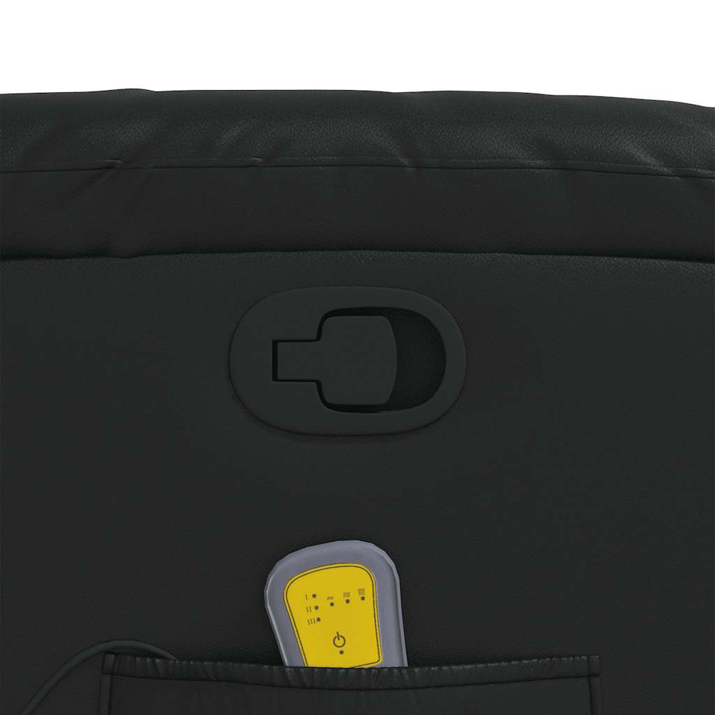 Elektrisk Massagefåtölj Svart konstläder