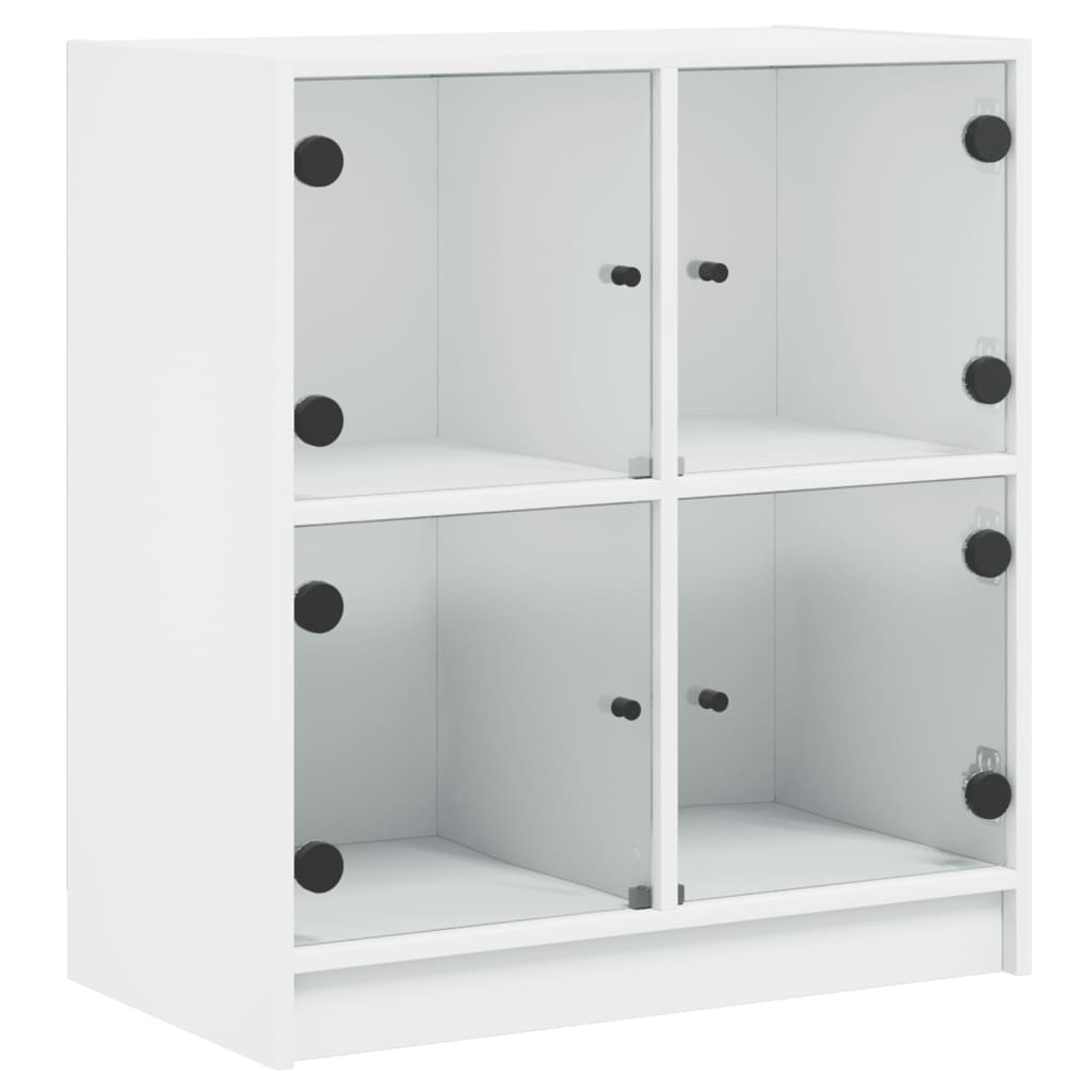 Skåp Vit med glasdörrar 68x37x75,5 cm