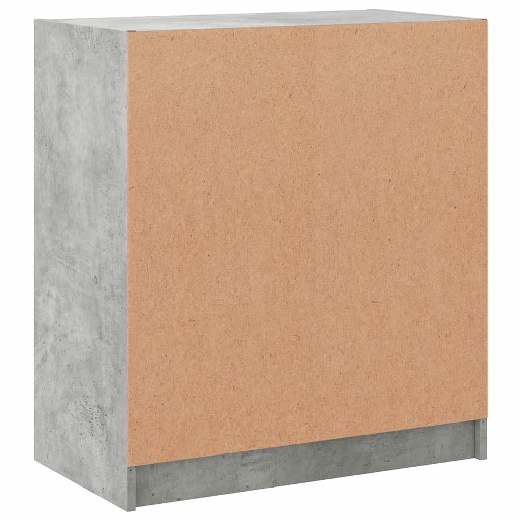 Skåp Betonggrå med glasdörrar 68x37x75,5 cm