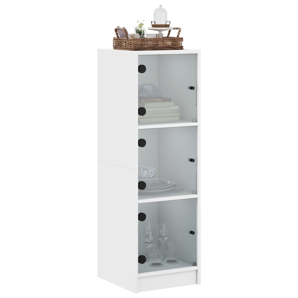 Skåp Vit med glasdörrar 35x37x109 cm