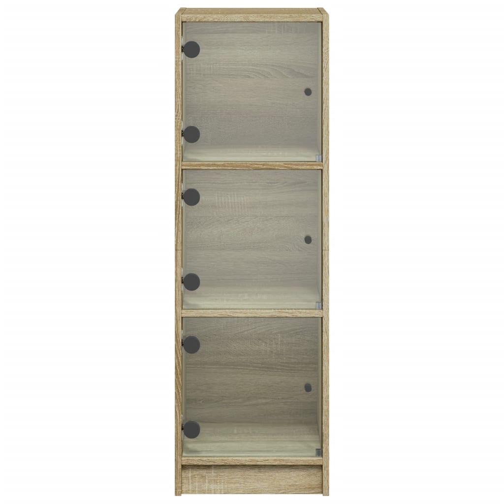 Skåp Sonoma Ek med glasdörrar 35x37x109 cm