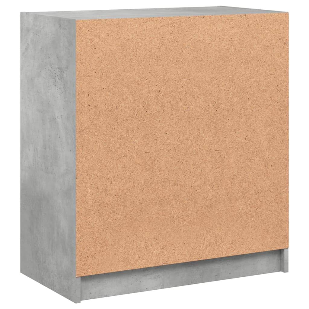 Skåp Betonggrå med glasdörrar 68x37x75,5 cm