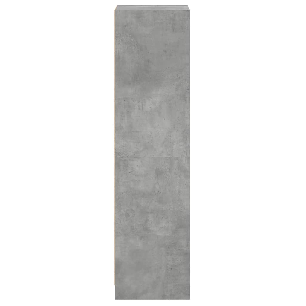 Skåp Betonggrå med glasdörrar 35x37x142 cm