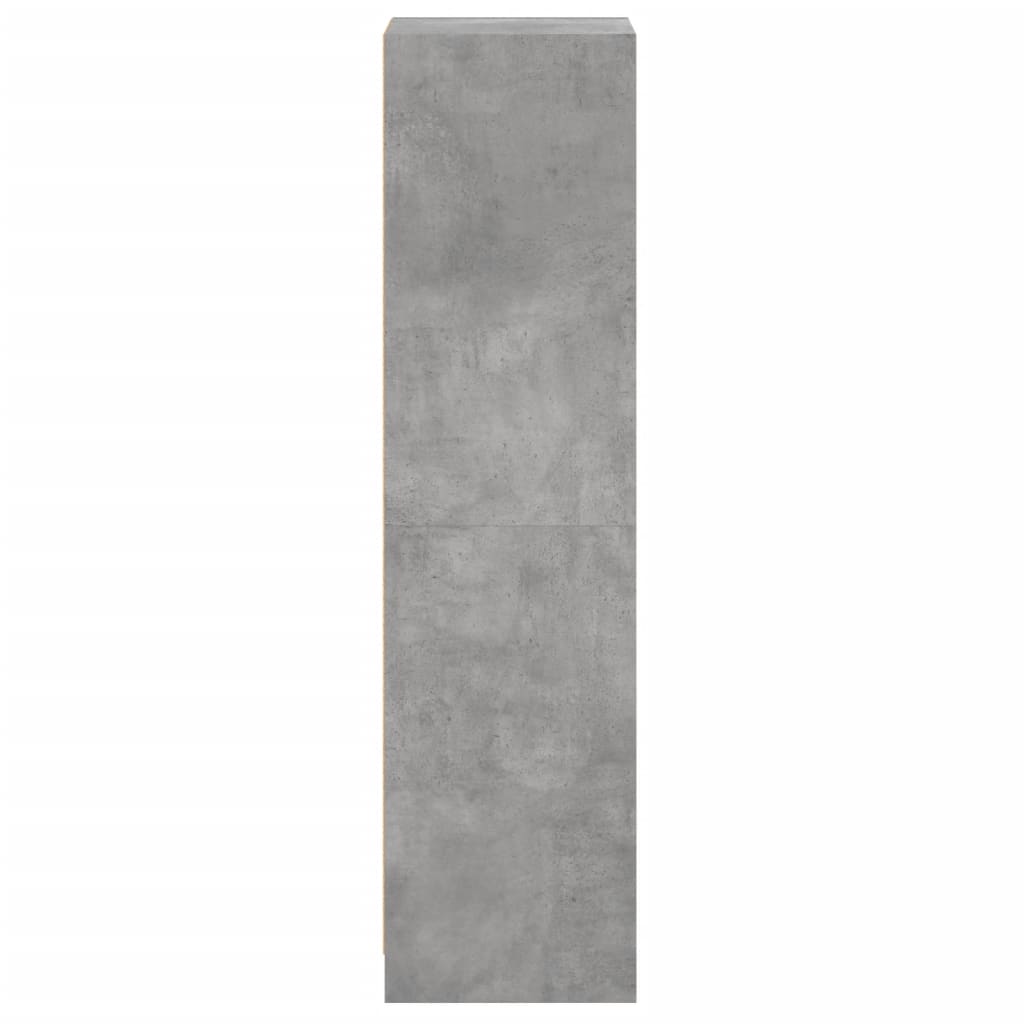 Skåp Betonggrå med glasdörr 35x37x142 cm