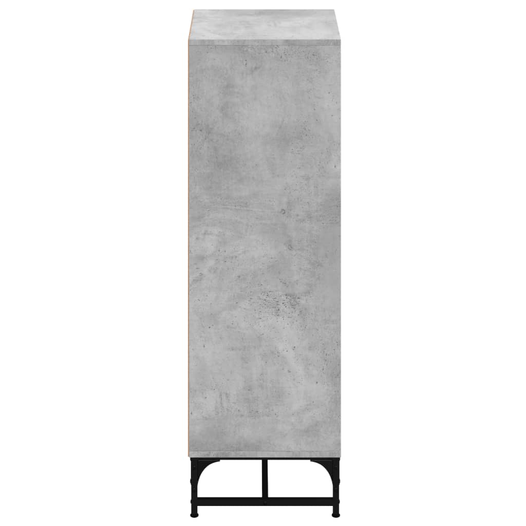 Skåp Betonggrå med glasdörrar 35x37x120 cm