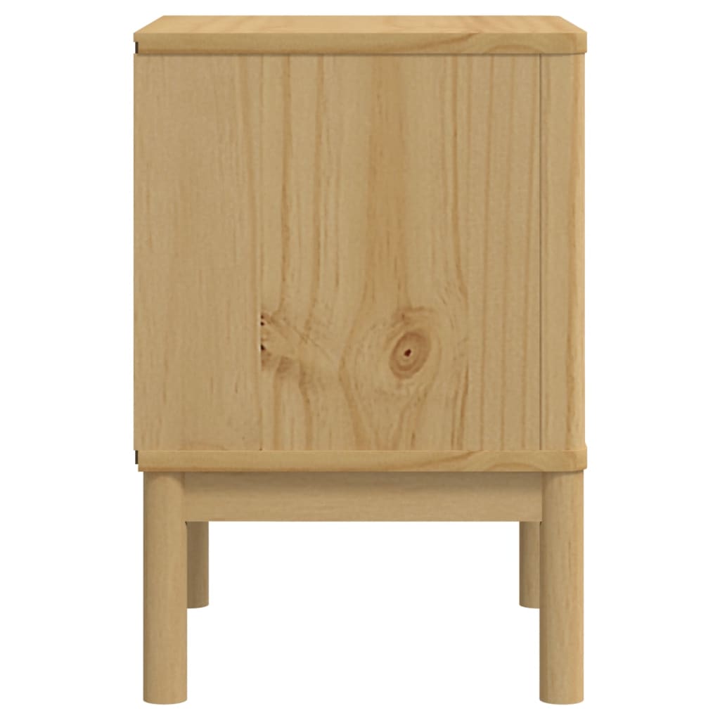 Sängbord Nattduksbord Brun vaxbrun 45x39x57 cm massiv furu