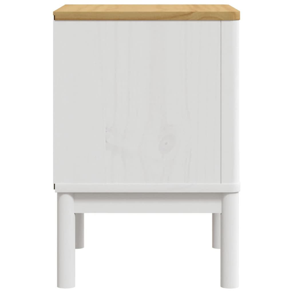 Sängbord Nattduksbord Vit 45x39x57 cm massiv furu