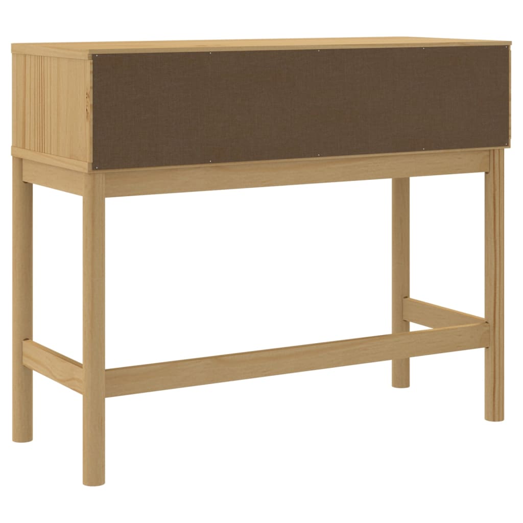 Avlastningsbord Konsollbord Trä FLORO vaxbrun 89,5x36,5x73 cm massiv furu