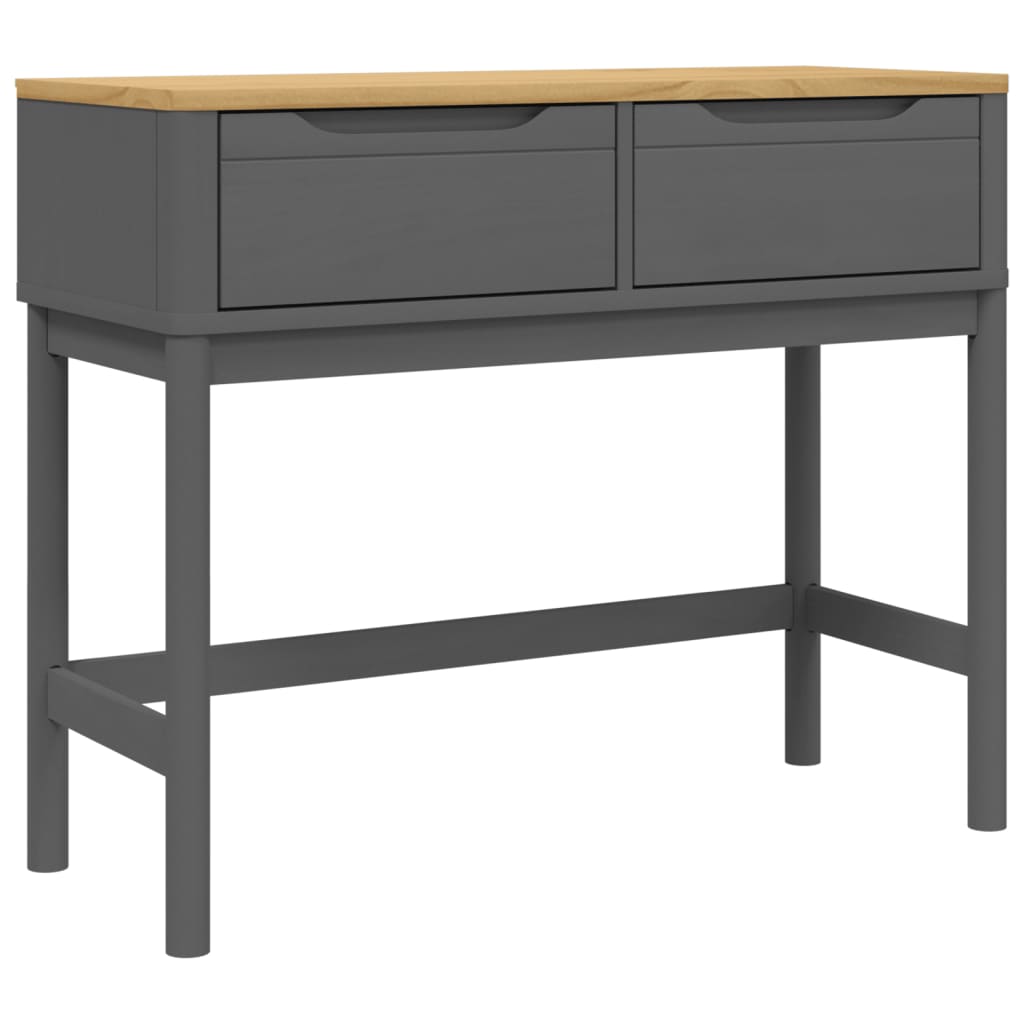 Avlastningsbord Konsollbord Grå FLORO 89,5x36,5x73 cm massiv furu