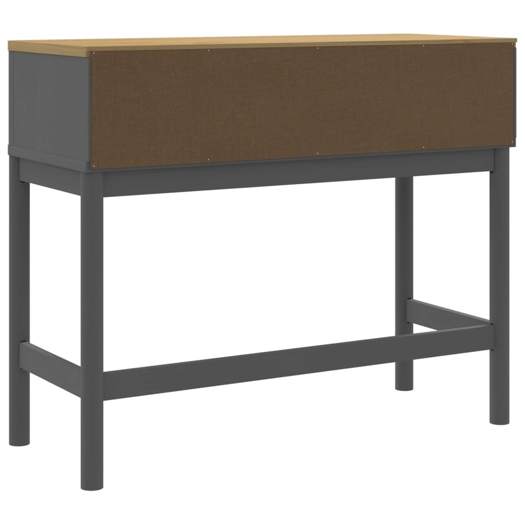 Avlastningsbord Konsollbord Grå FLORO 89,5x36,5x73 cm massiv furu