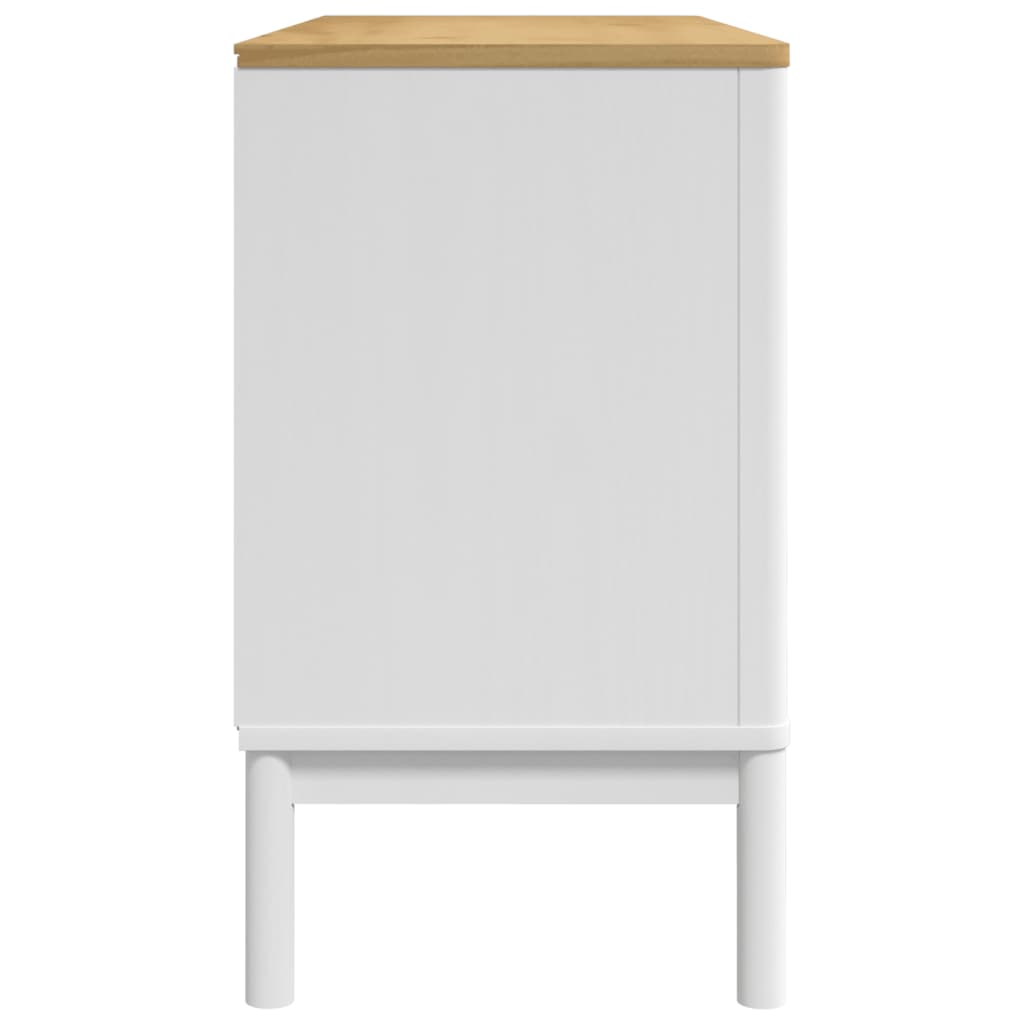 Sidobord FLORO vit 114x43x74 cm massiv furu