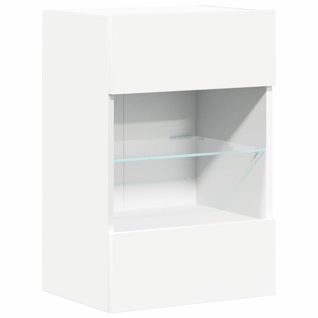 Nástenné skrinky s LED osvetlením pre TV 2 st vit 40x30x60,5 cm