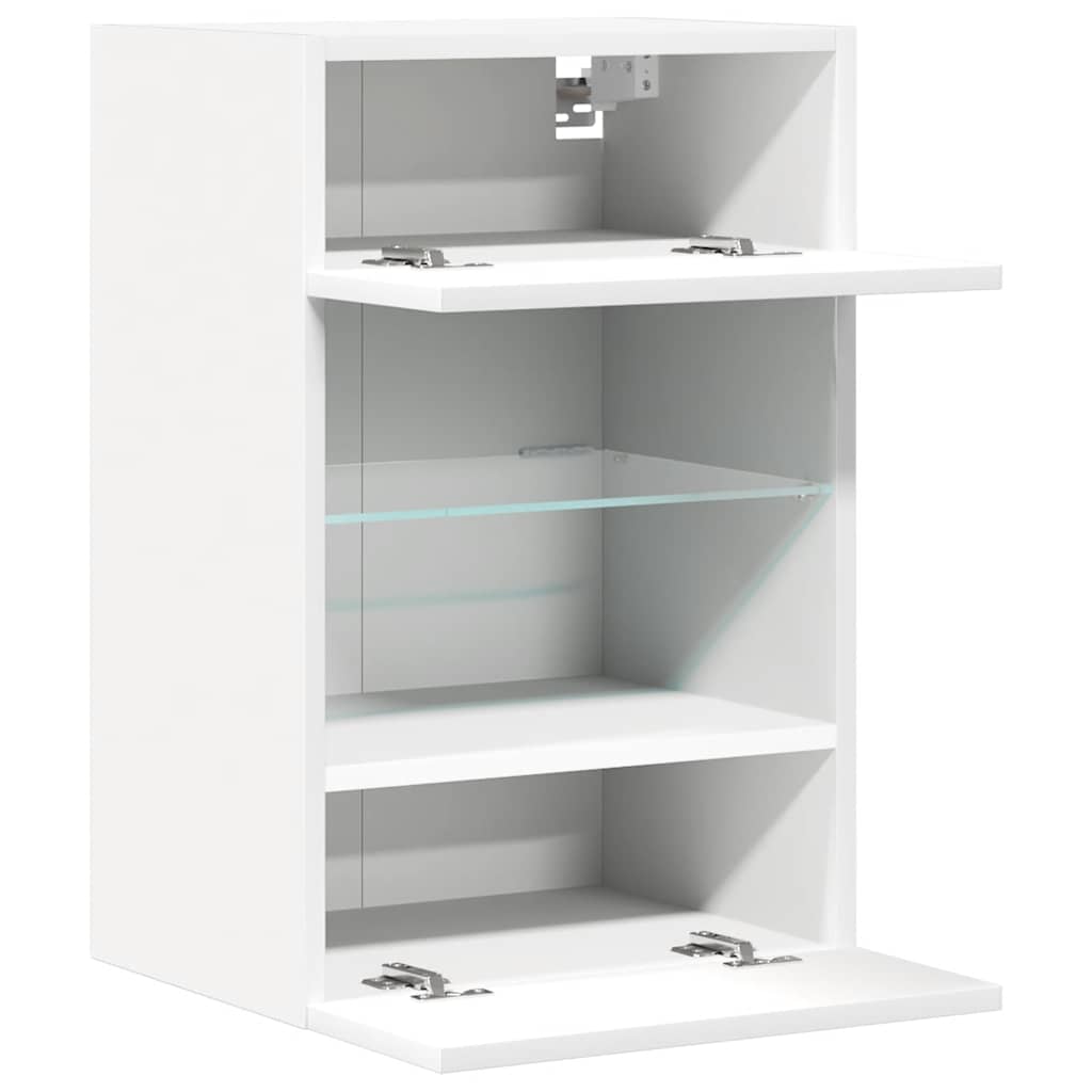 Nástenné skrinky s LED osvetlením pre TV 2 st vit 40x30x60,5 cm