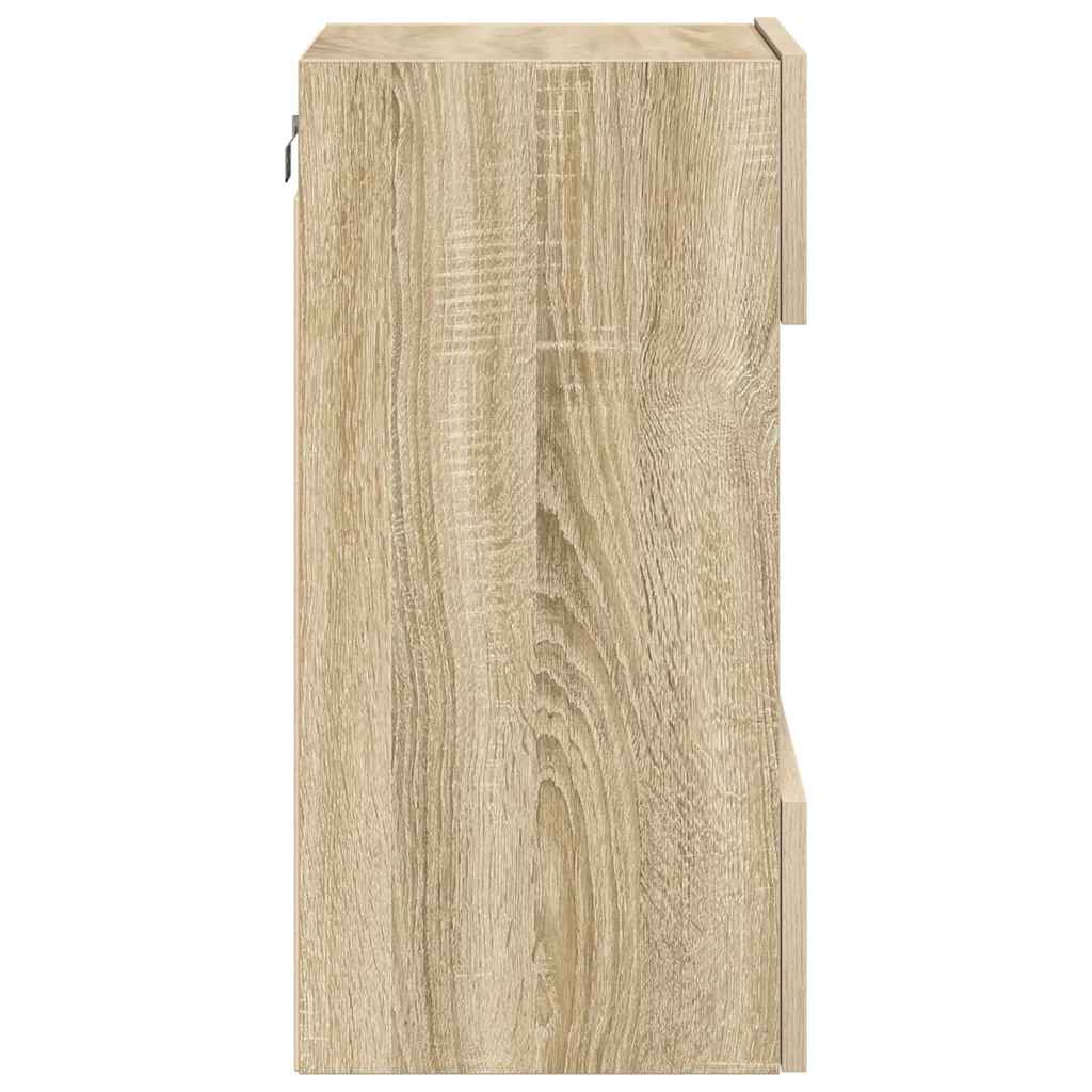 Nástenné skrinky s LED osvetlením pre TV 2 st sonoma-ek 40x30x60,5 cm