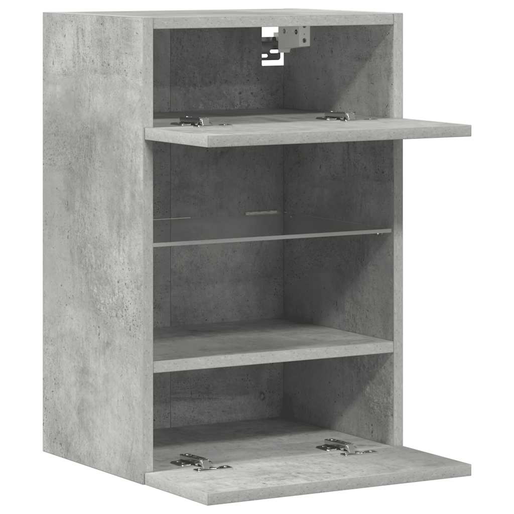 Nástenné skrinky s LED osvetlením pre TV 2 st betonggrå 40x30x60,5 cm
