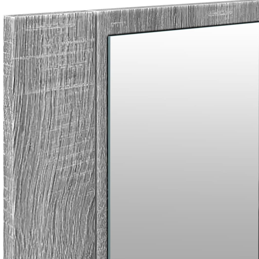 Badrumsspegel Spegelskåp LED Sonoma Grå 100x12x45 cm
