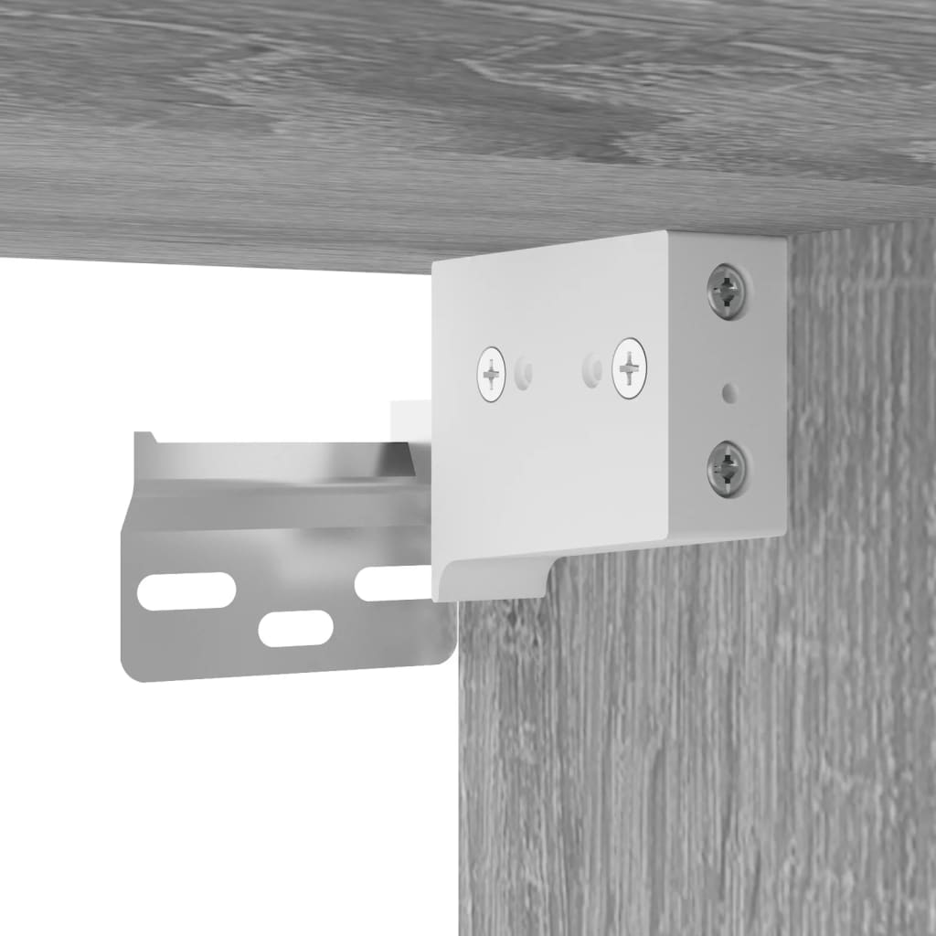 Badrumsspegel Spegelskåp LED Sonoma Grå 100x12x45 cm