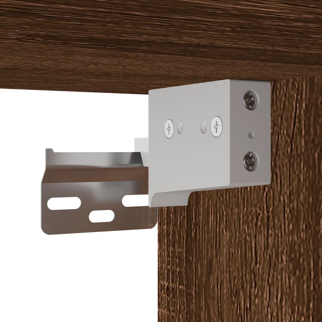 Badrumsspegel Spegelskåp LED Brun Ek 100x12x45 cm