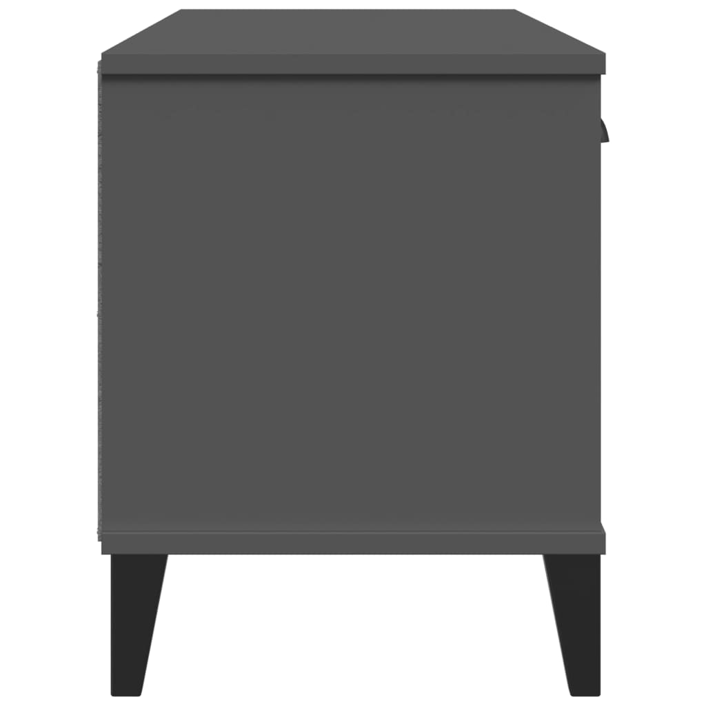 Skoställ Grå Skobänk VIKEN antracitgrå 106x35x45 cm
