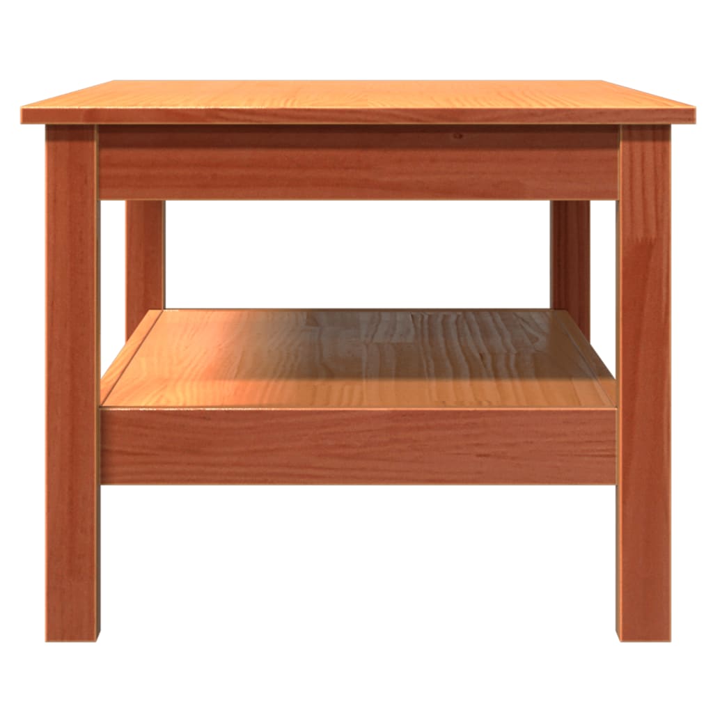 Soffbord Trä vaxbrun 80x50x40 cm massiv furu