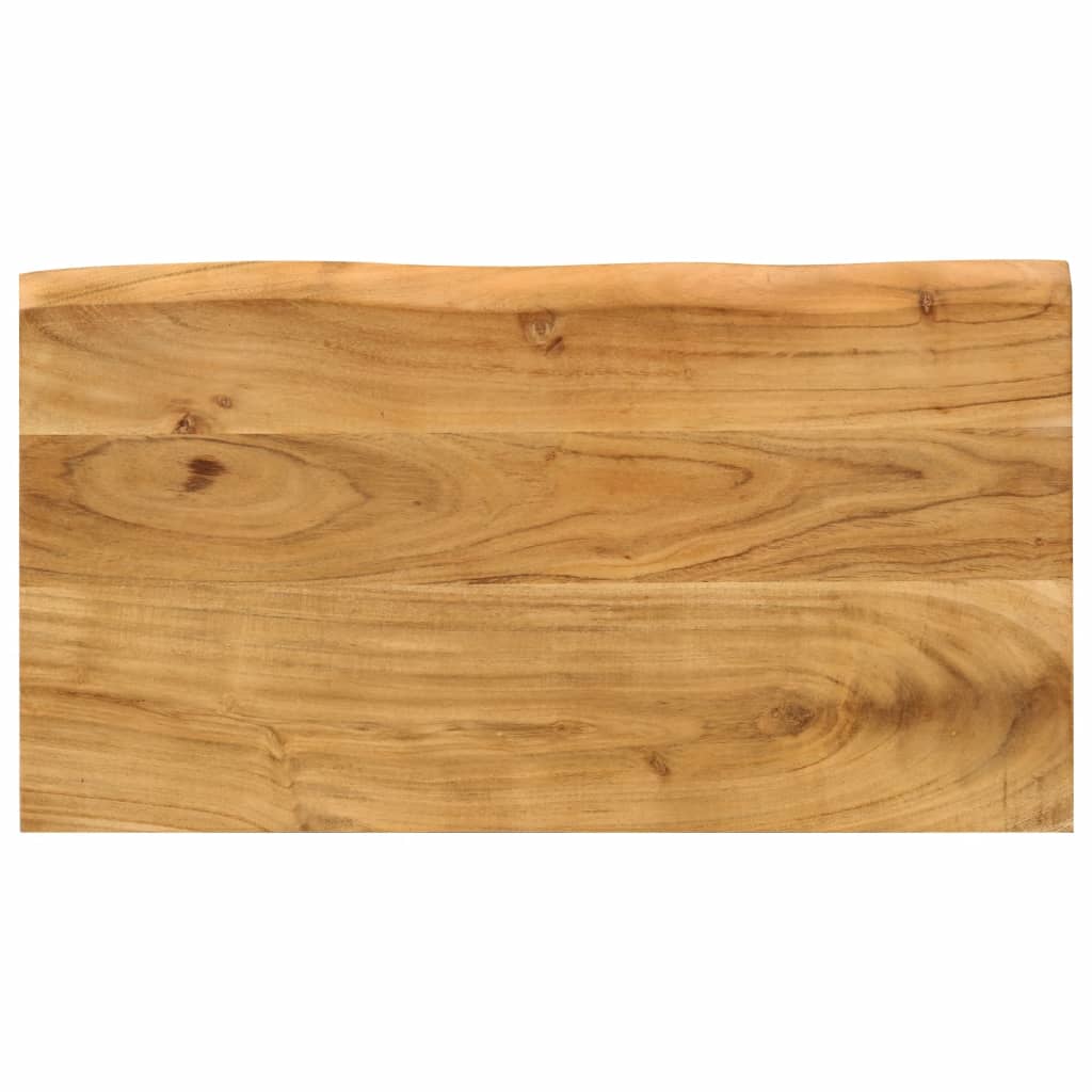 Sidobord Trä 3 st med levande kant massivt akaciaträ